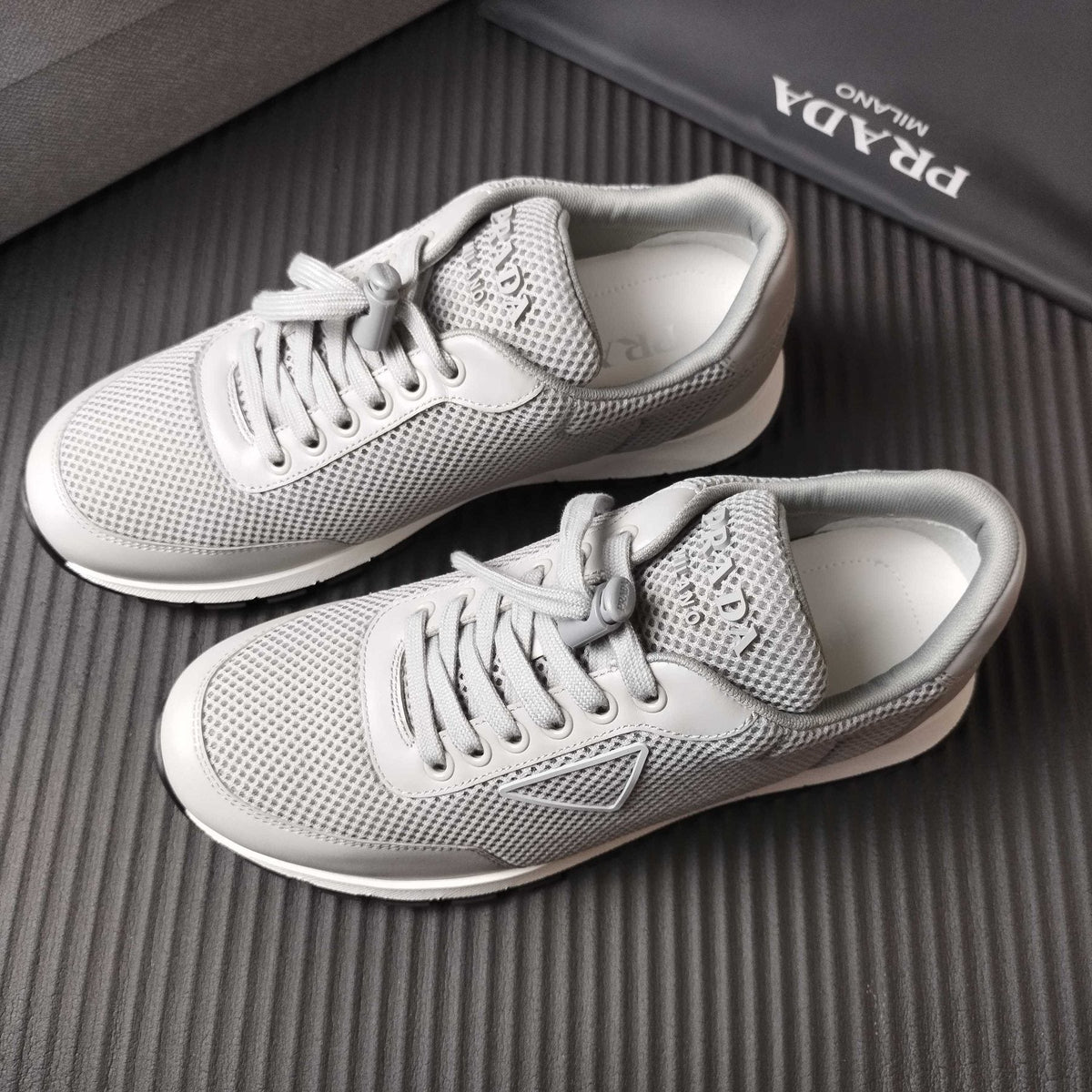 Prada Mesh Low-Top Sneakers — side