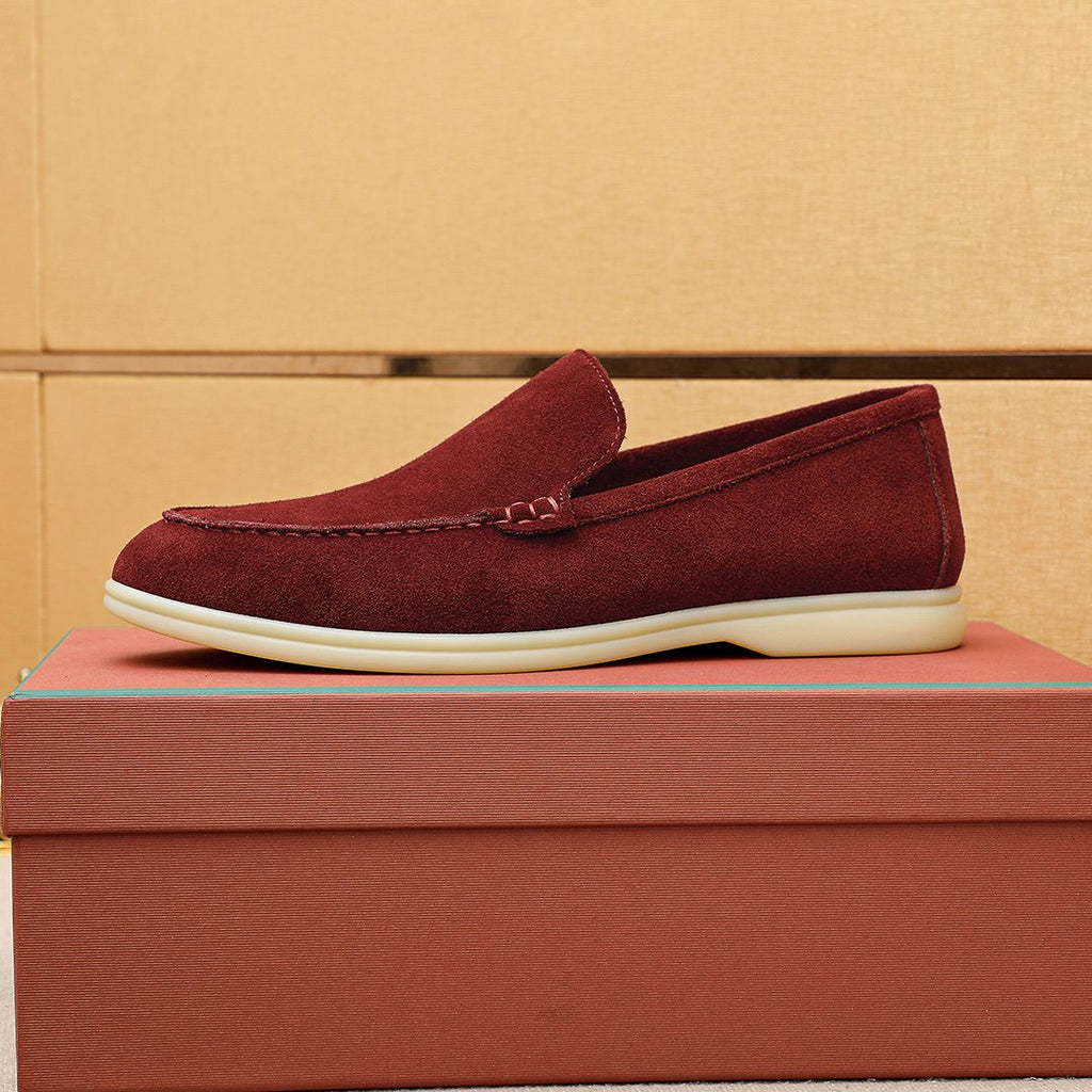 Loro Piana Suede Slip-On Loafers — side