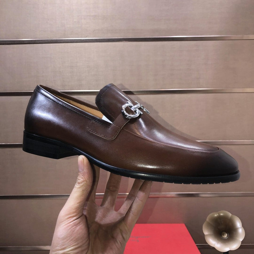 Ferragamo Horsebit Leather Loafers — side