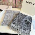 Loewe Reversible Fringe Pattern Scarf — hero