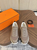 Hermes Black Ribbed Sole Sneakers — front