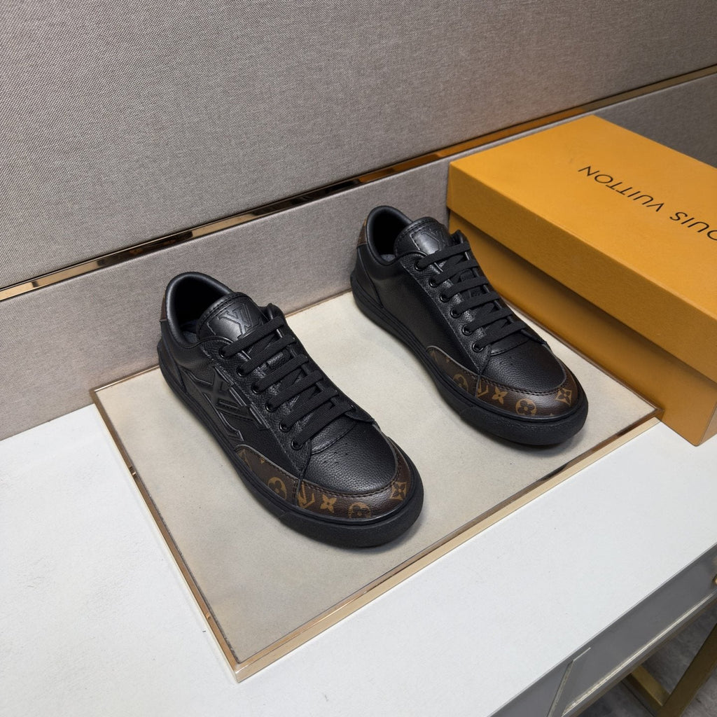 Louis Vuitton Monogram Accent Low-Top Sneakers — front
