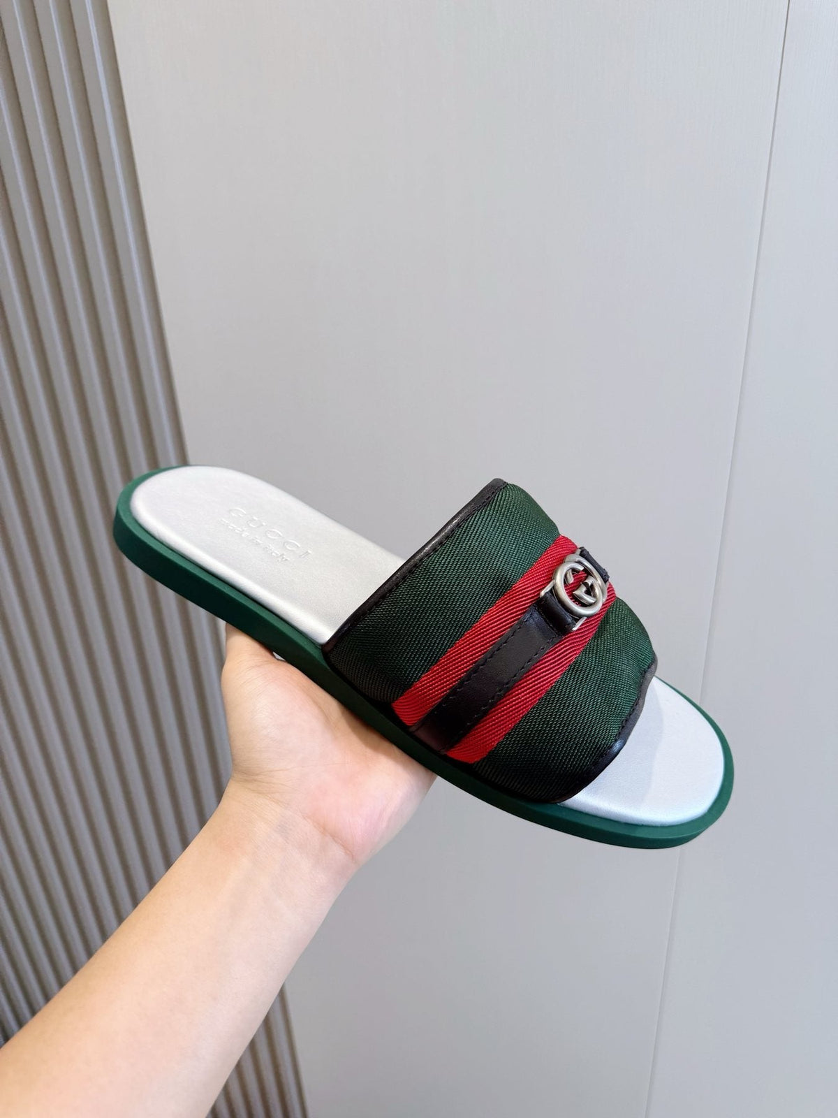 Gucci Interlocking G Slide Sandals — model