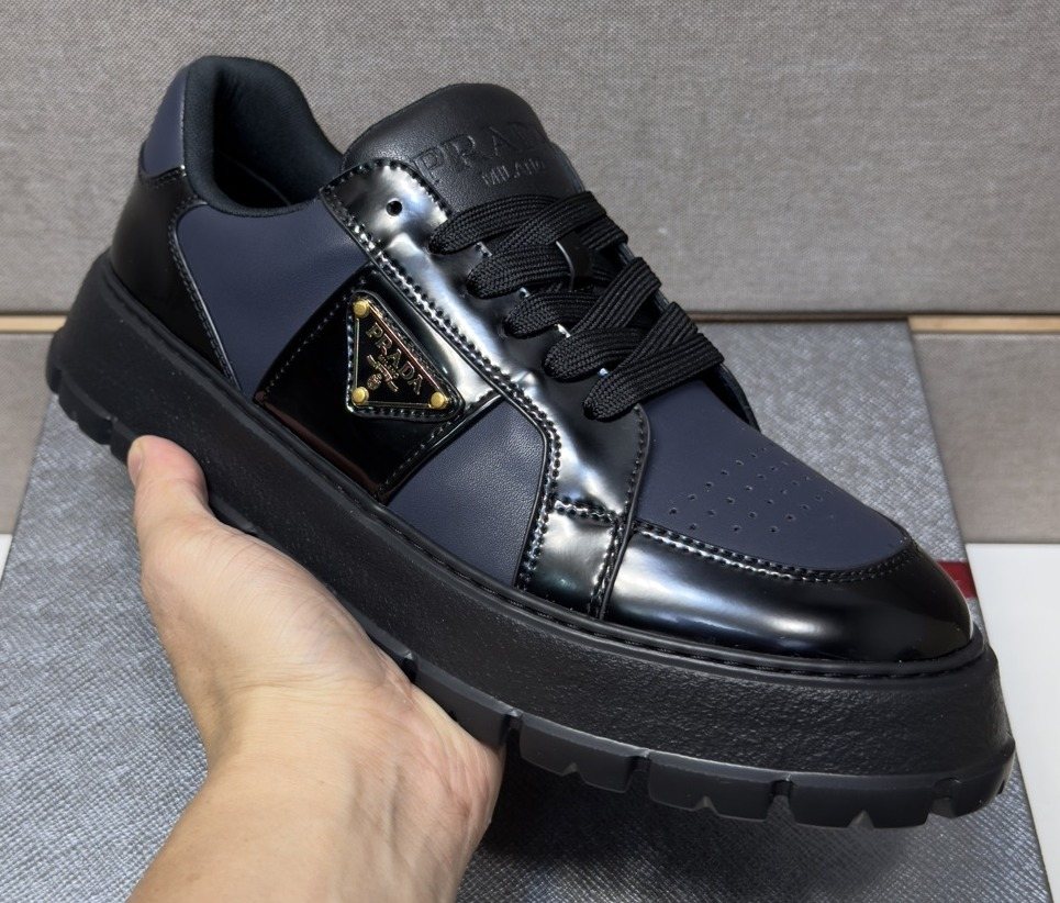 Prada Paneled Low-Top Sneakers — front
