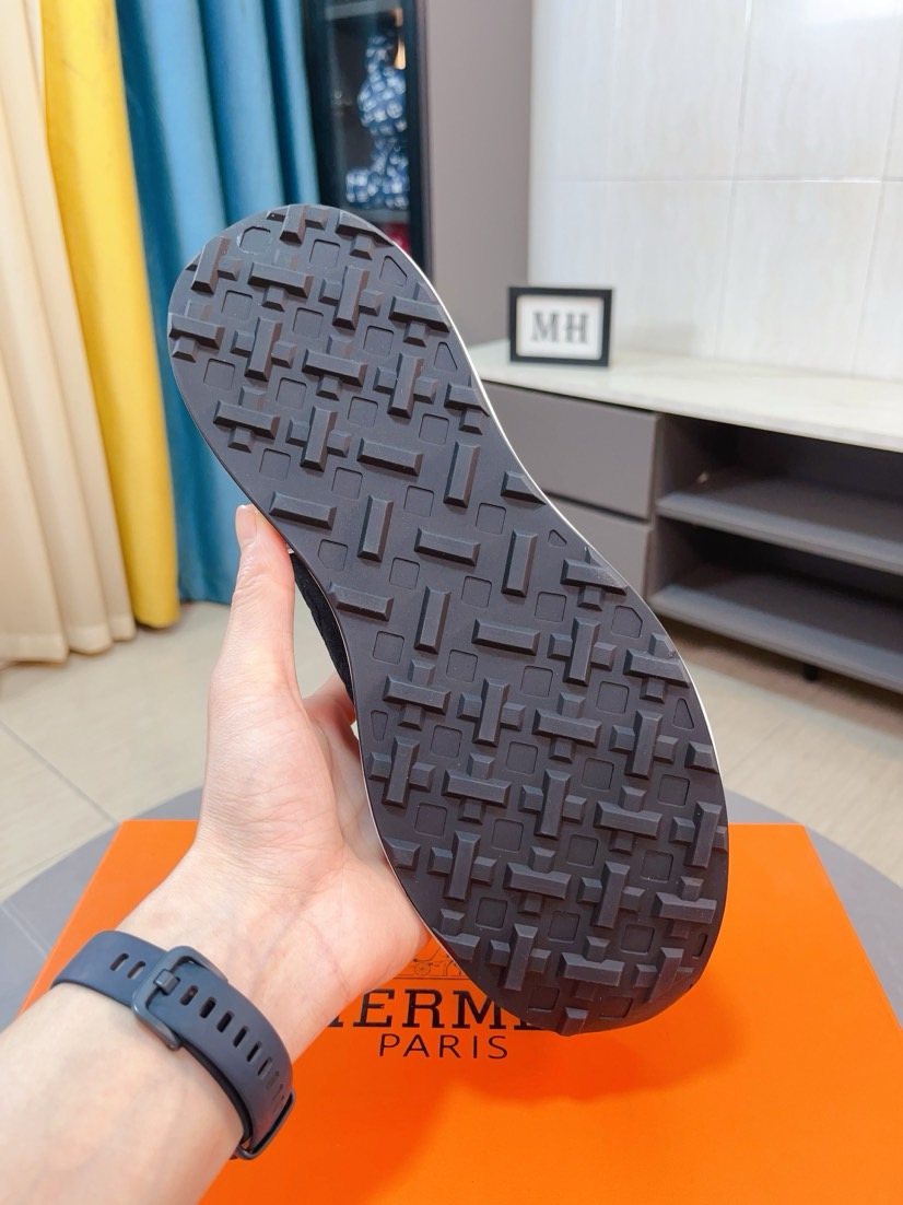 Hermès H-Overlay Low-Top Sneakers — detail