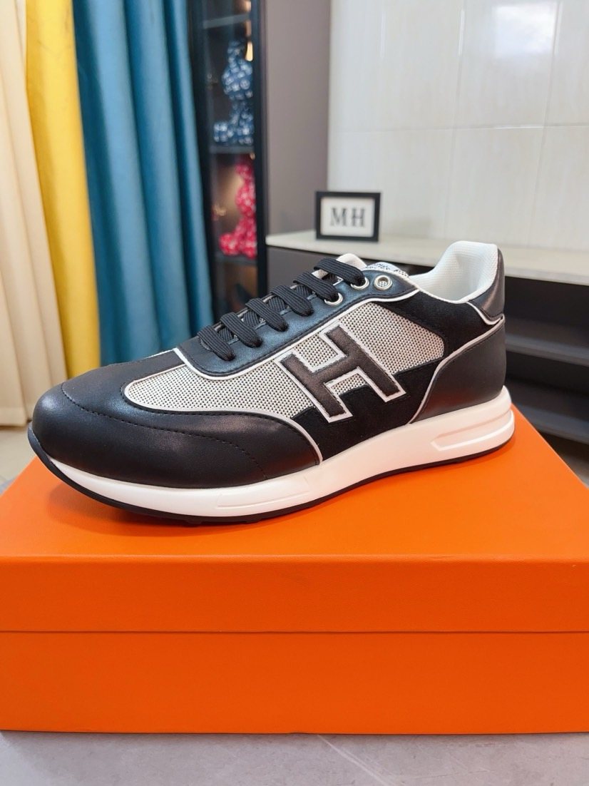 Hermès H-Overlay Low-Top Sneakers — side