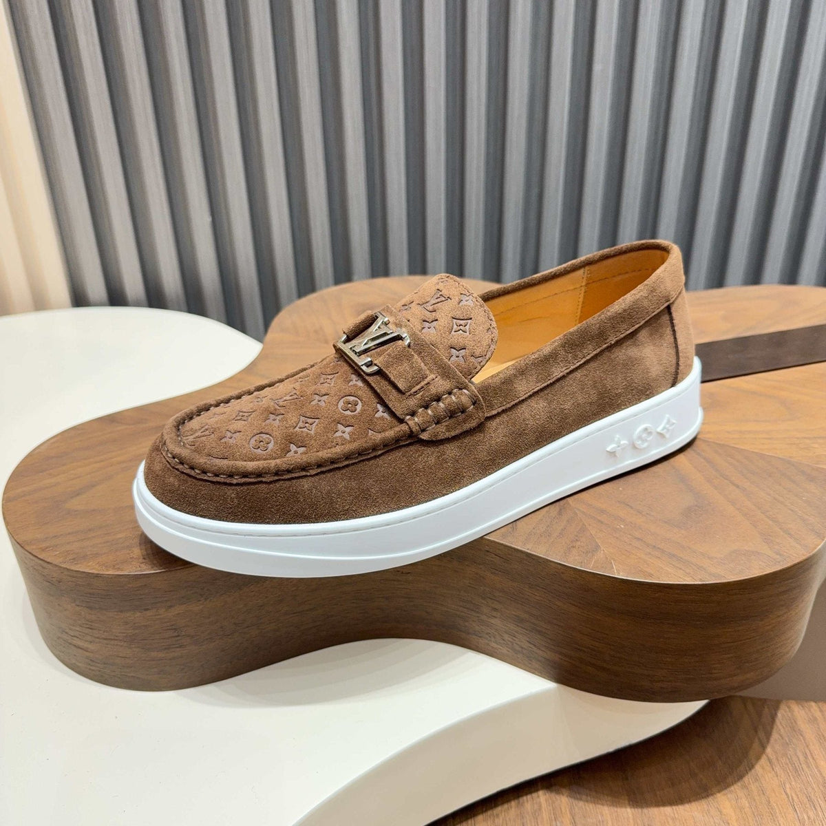 Louis Vuitton Embossed Slip-On Sneakers — side