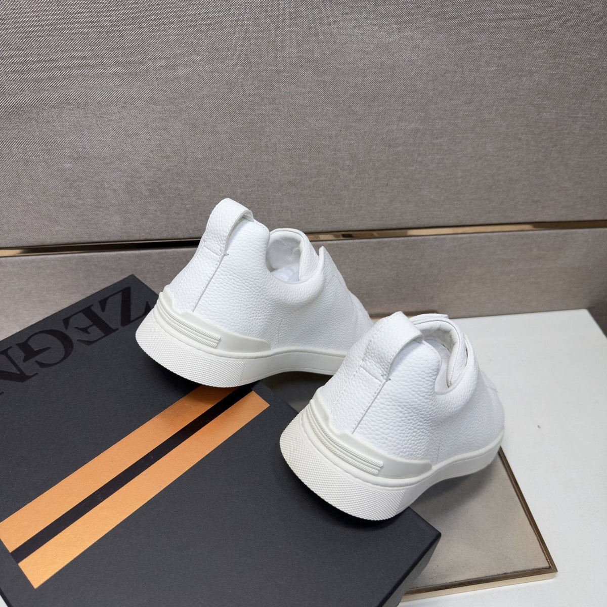 ZEGNA Textured Low-Top Sneakers — back