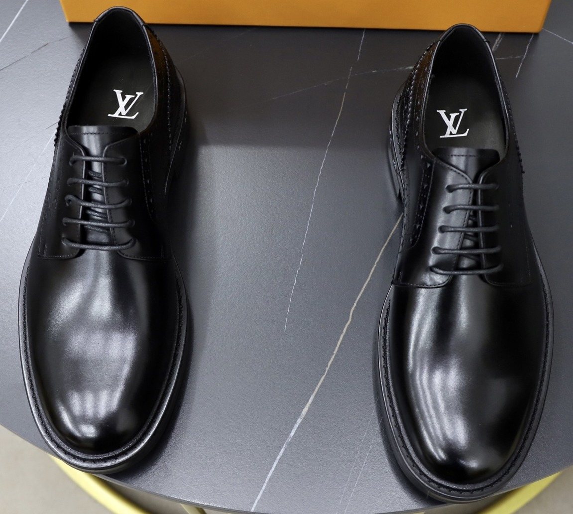 Louis Vuitton Brown Lace-Up Dress Shoes — front