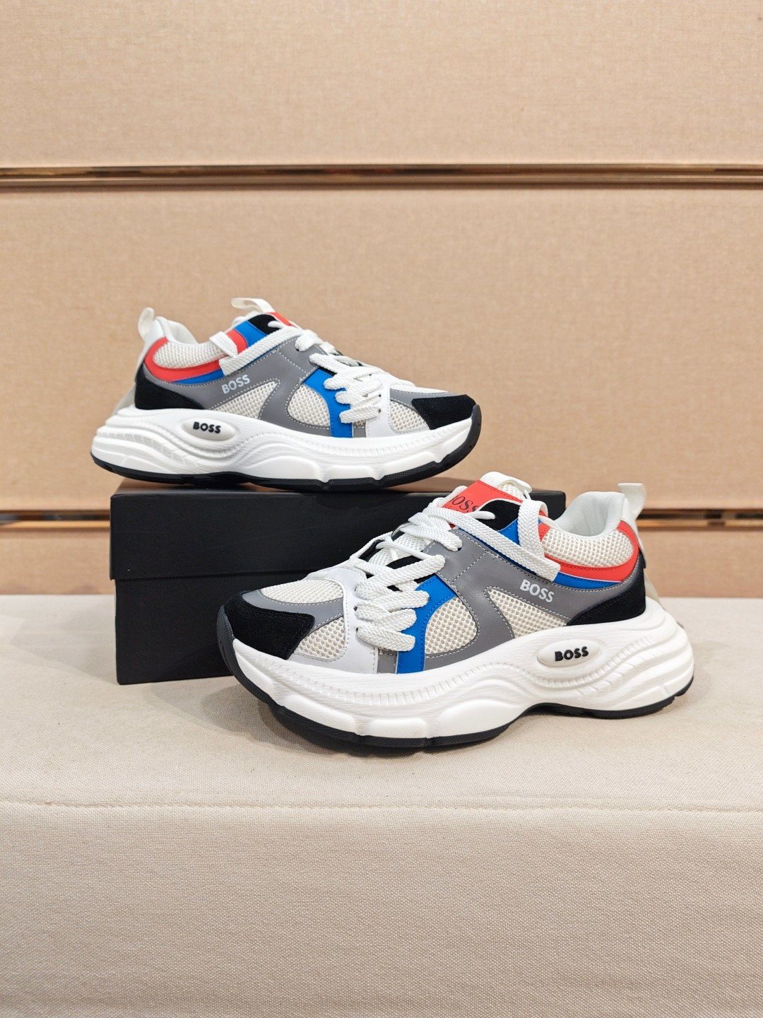 Hugo Boss Mesh Panel Sneakers — side