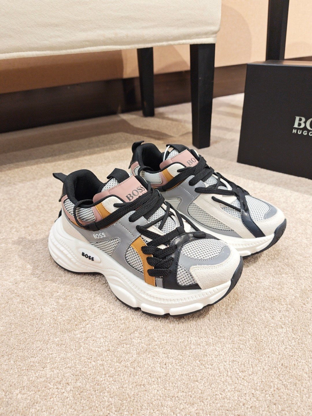 Hugo Boss Mesh Panel Sneakers — front