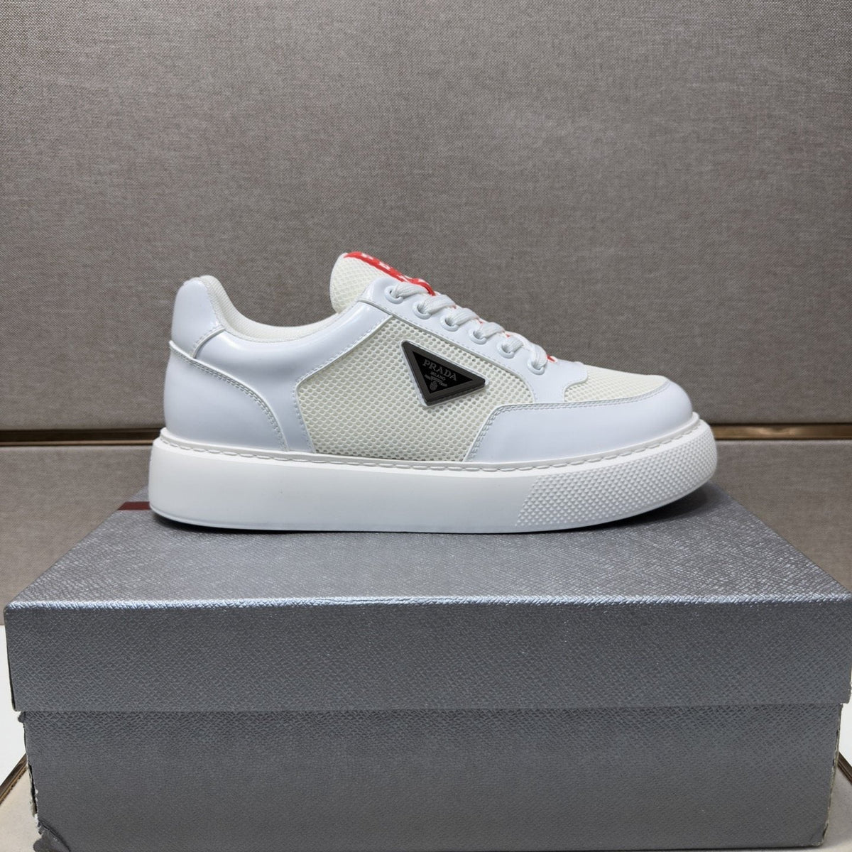 Prada Mesh Panel Low-Top Sneakers — side