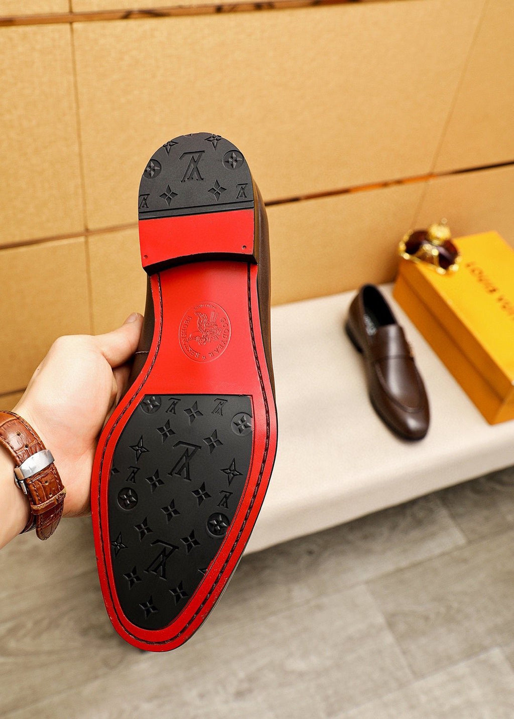 Louis Vuitton Leather Hardware Loafers — back