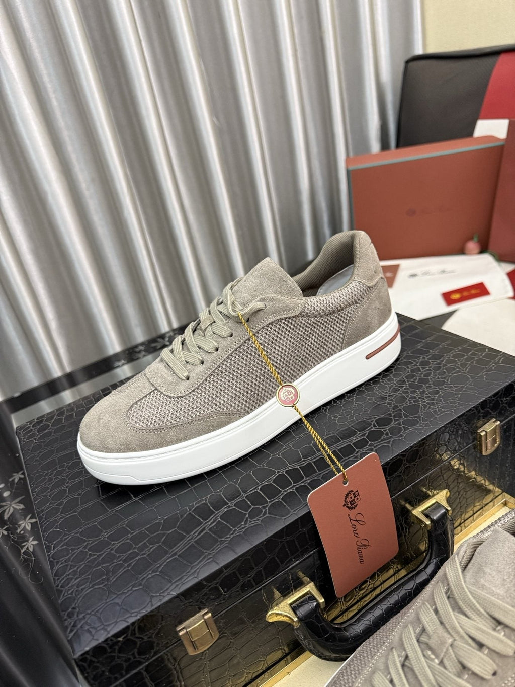 Textured Low-Top Sneakers — side