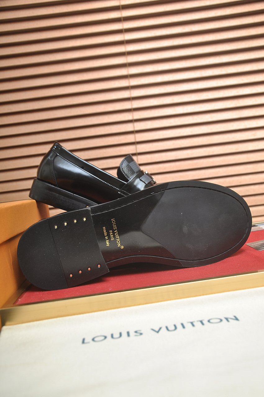 Louis Vuitton Checkered Buckle Loafers — back