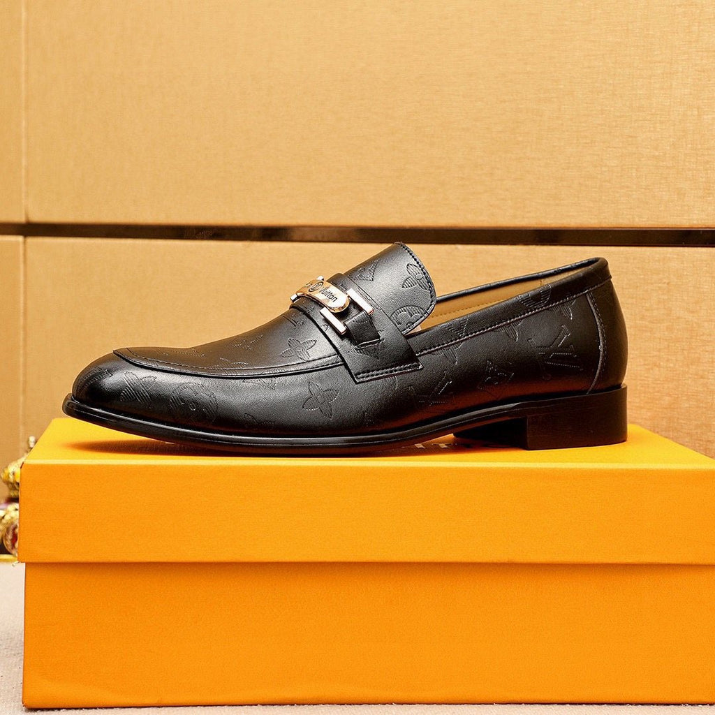 Louis Vuitton Textured Hardware Loafers — detail