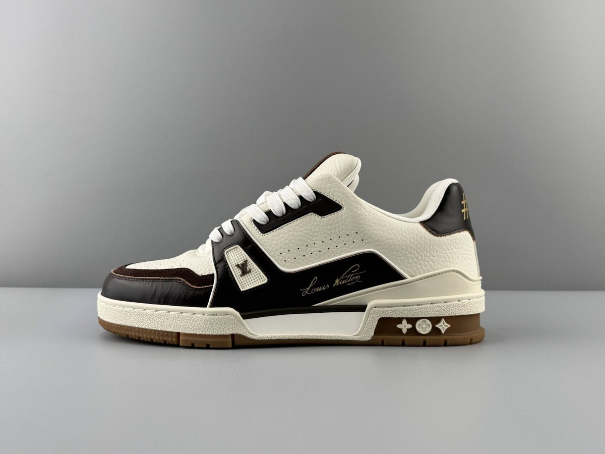 Louis Vuitton White & Black Low-Top Sneakers — hero