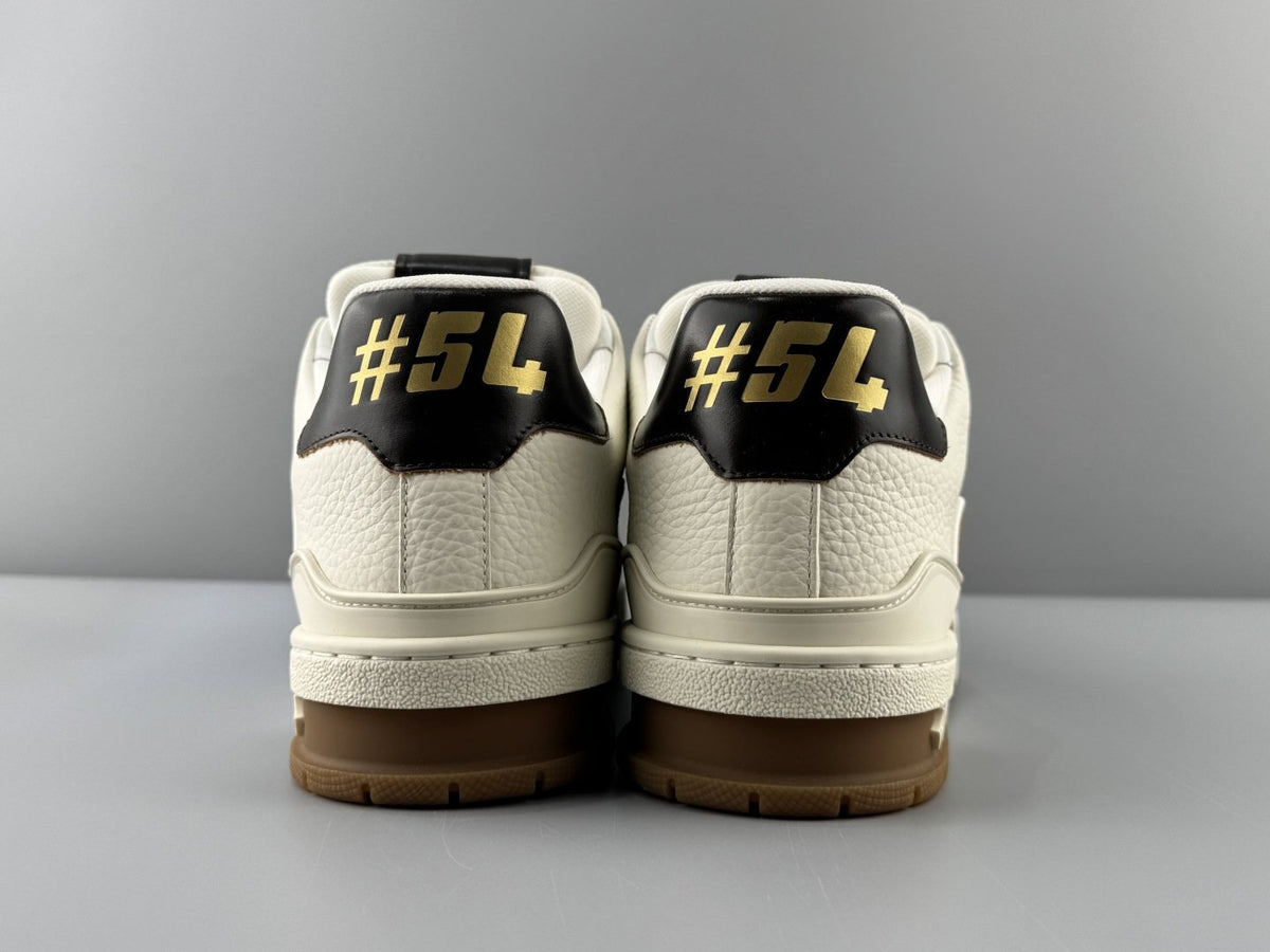 Louis Vuitton White & Black Low-Top Sneakers — back