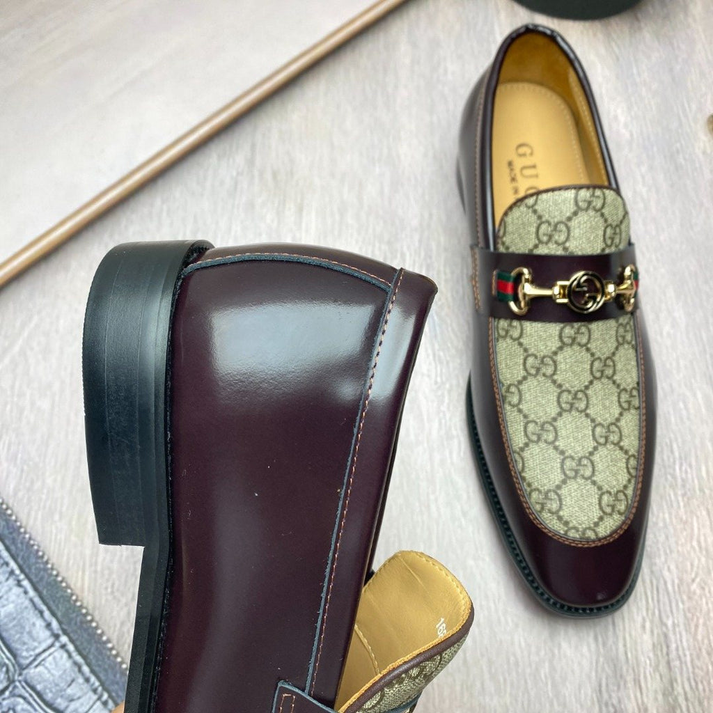 Gucci Horsebit Pattern Loafers — side