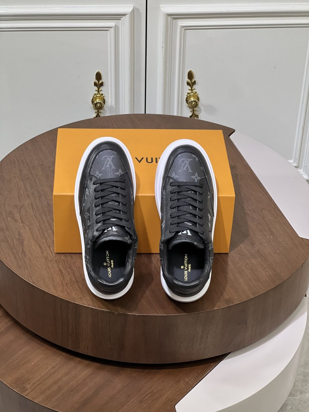 Louis Vuitton Textured Low-Top Sneakers — front