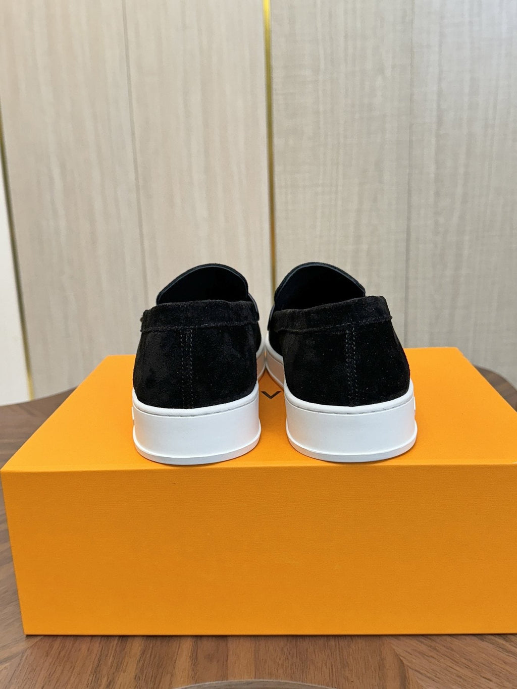 Louis Vuitton LV Logo Slip-On Shoes — back
