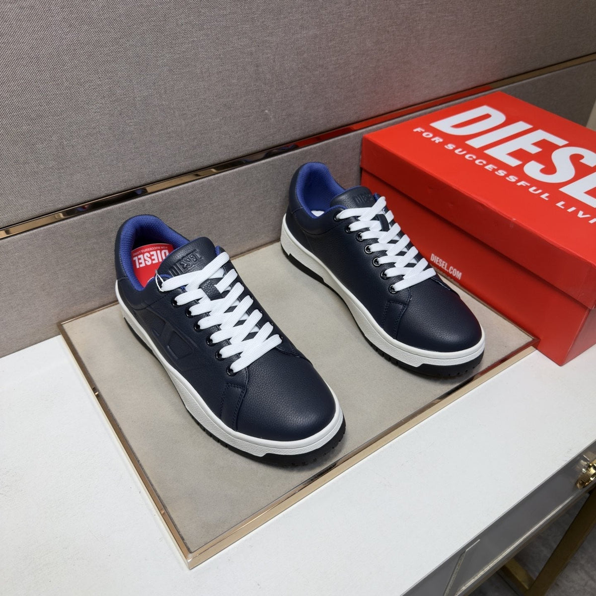 DIESEL Paneled Low-Top Sneakers — front