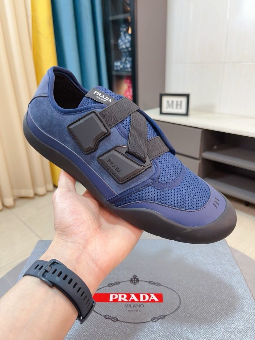 Prada Mesh Slip-On Sneakers — front
