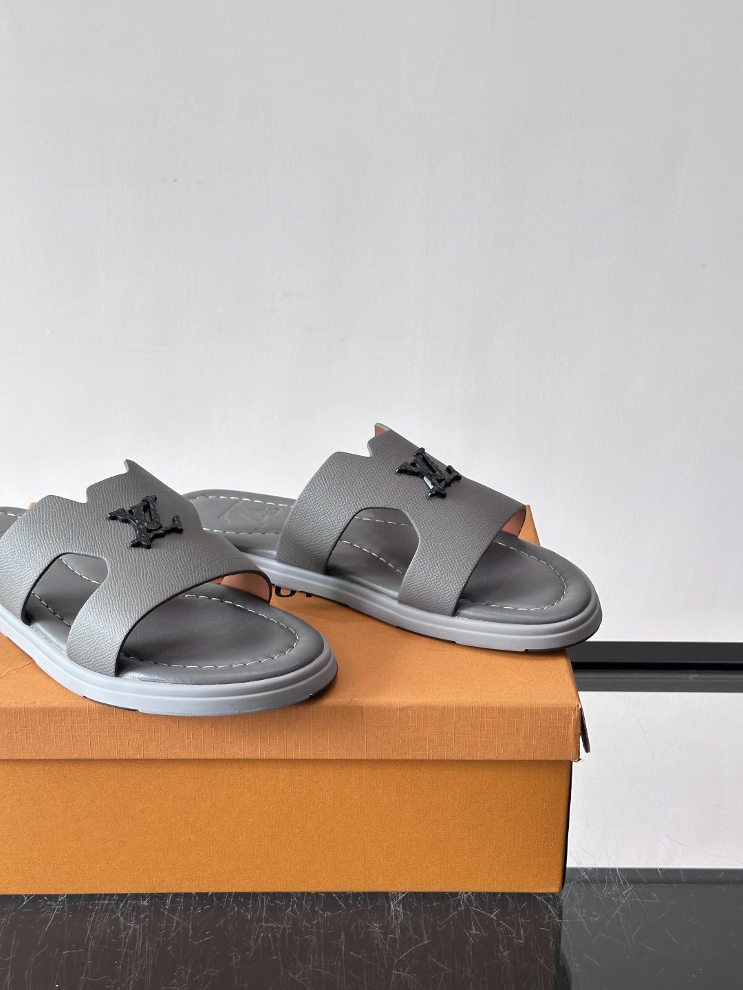 Louis Vuitton Isola Logo Slide Sandals — side