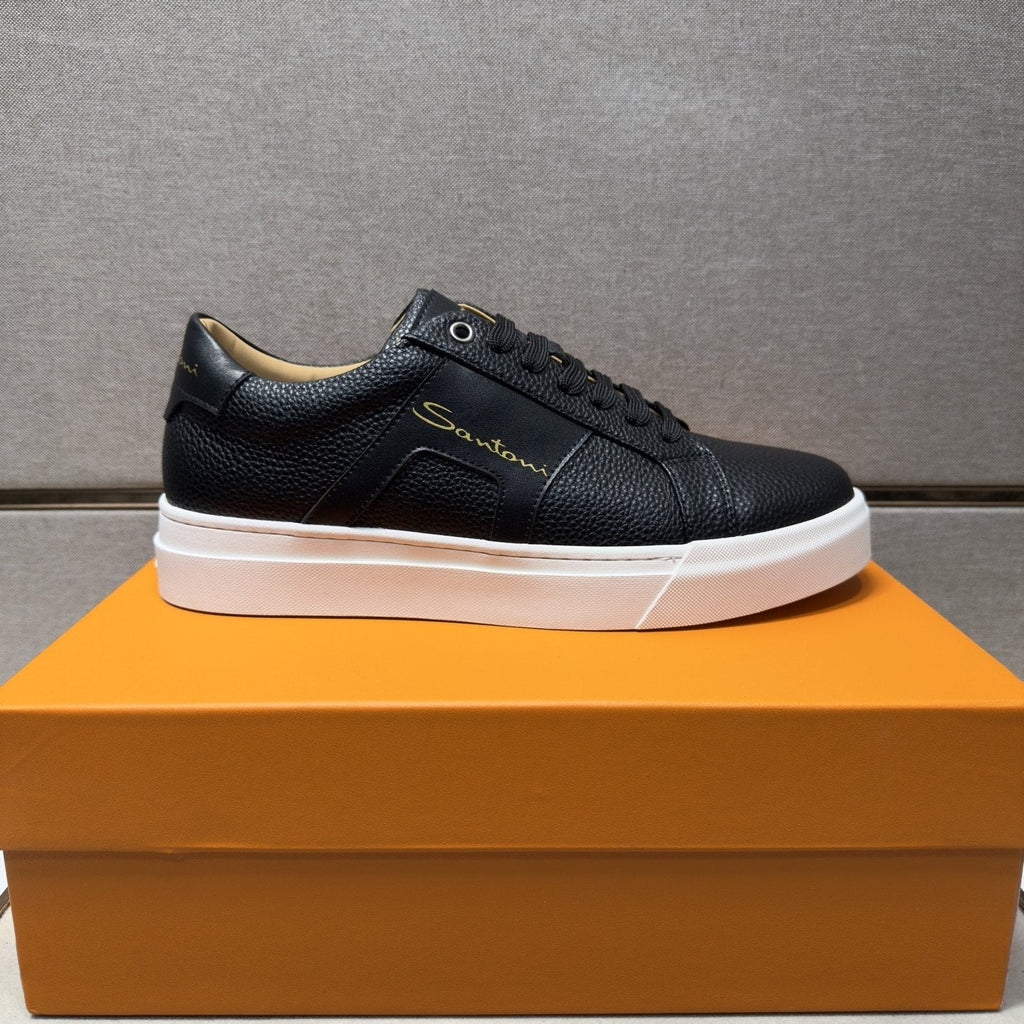 Santoni Textured Low-Top Sneakers — side