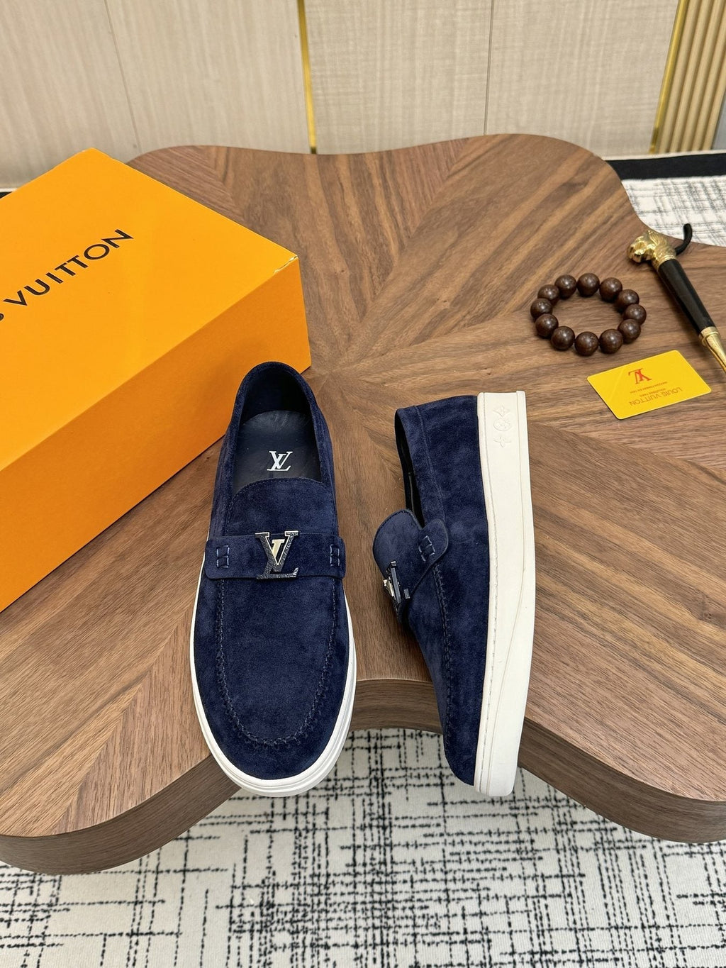 Louis Vuitton Textured Slip-On Sneakers — side