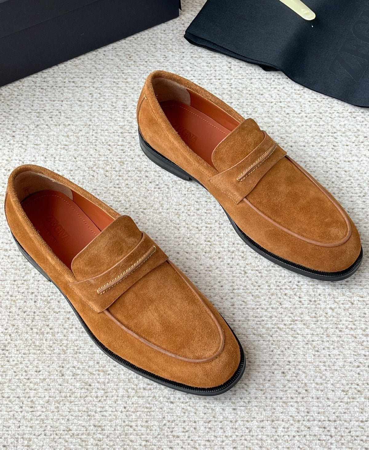 Zegna Penny Loafers — front