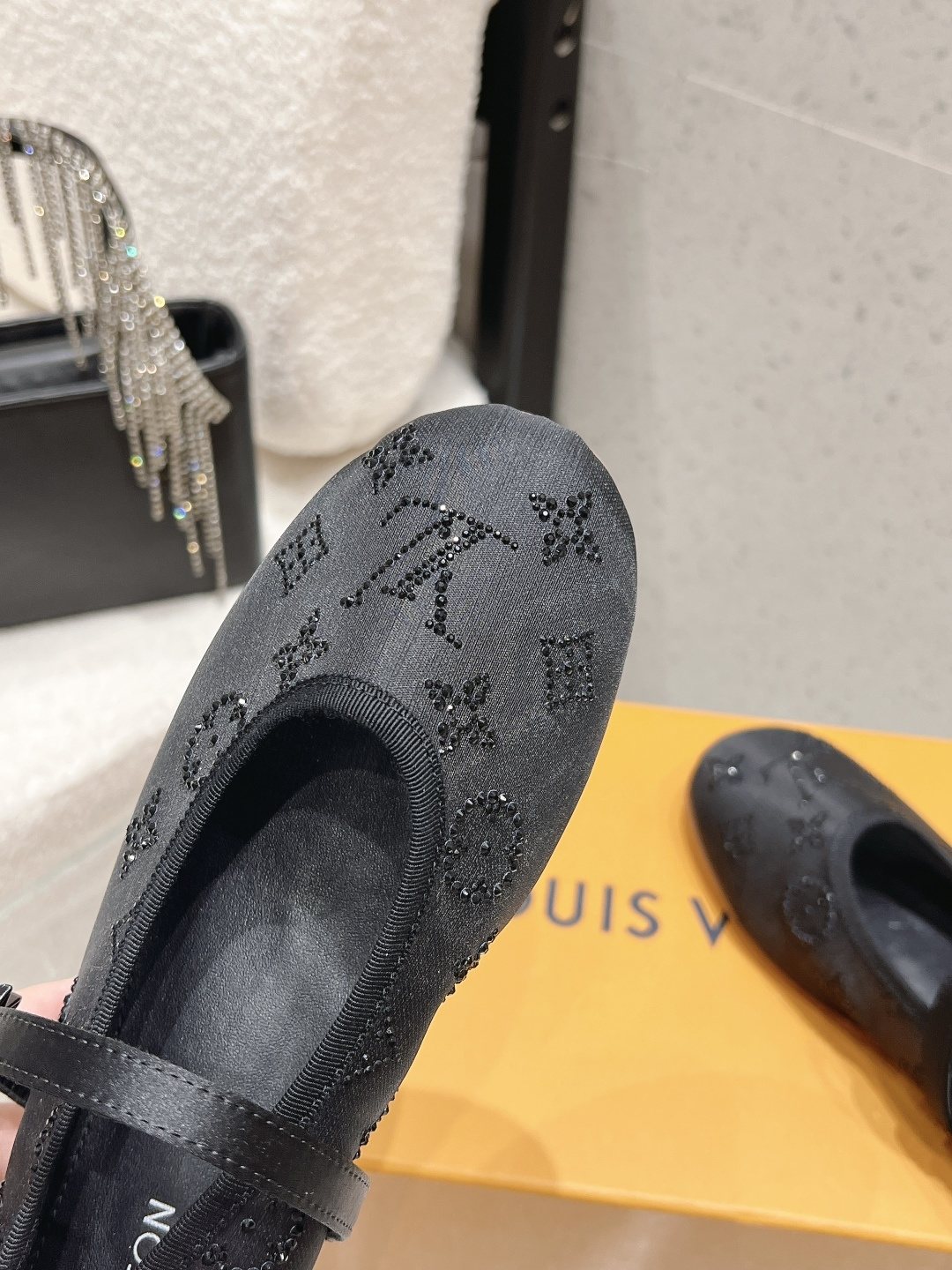 Louis Vuitton Patterned Double-Strap Mary Jane Flats — detail