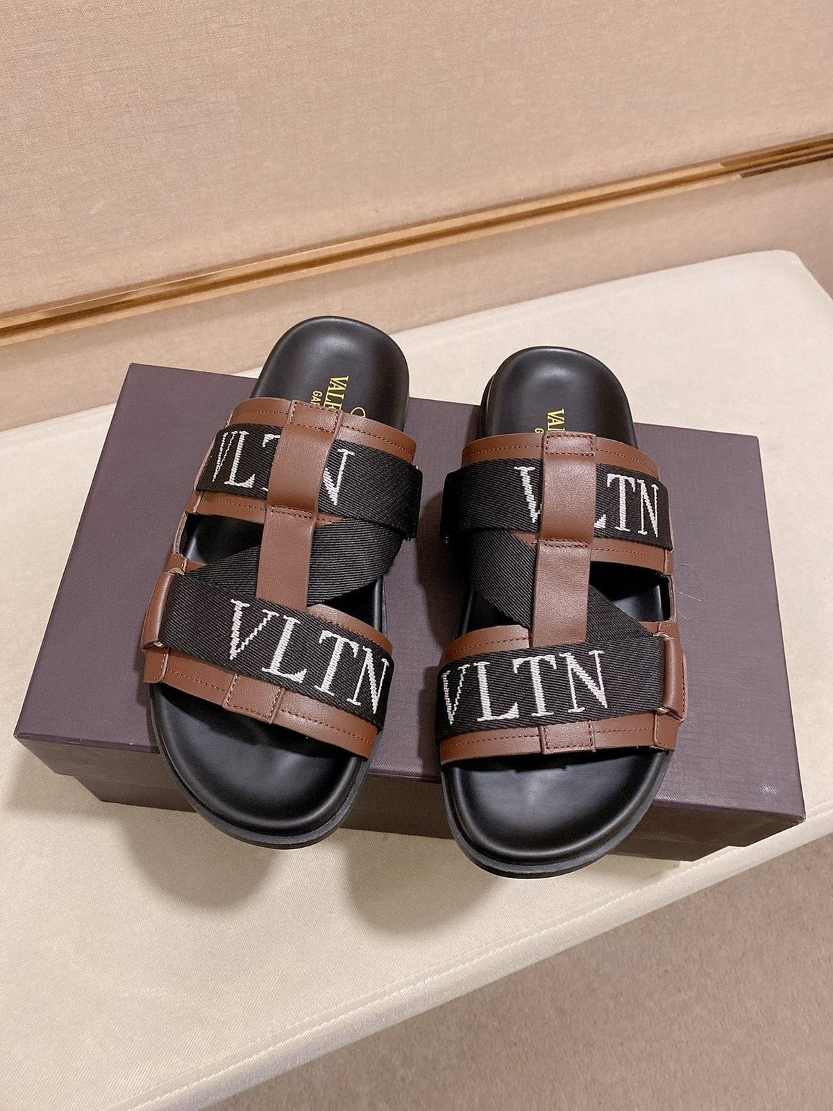 Valentino VLTN Strap Slide Sandals — front