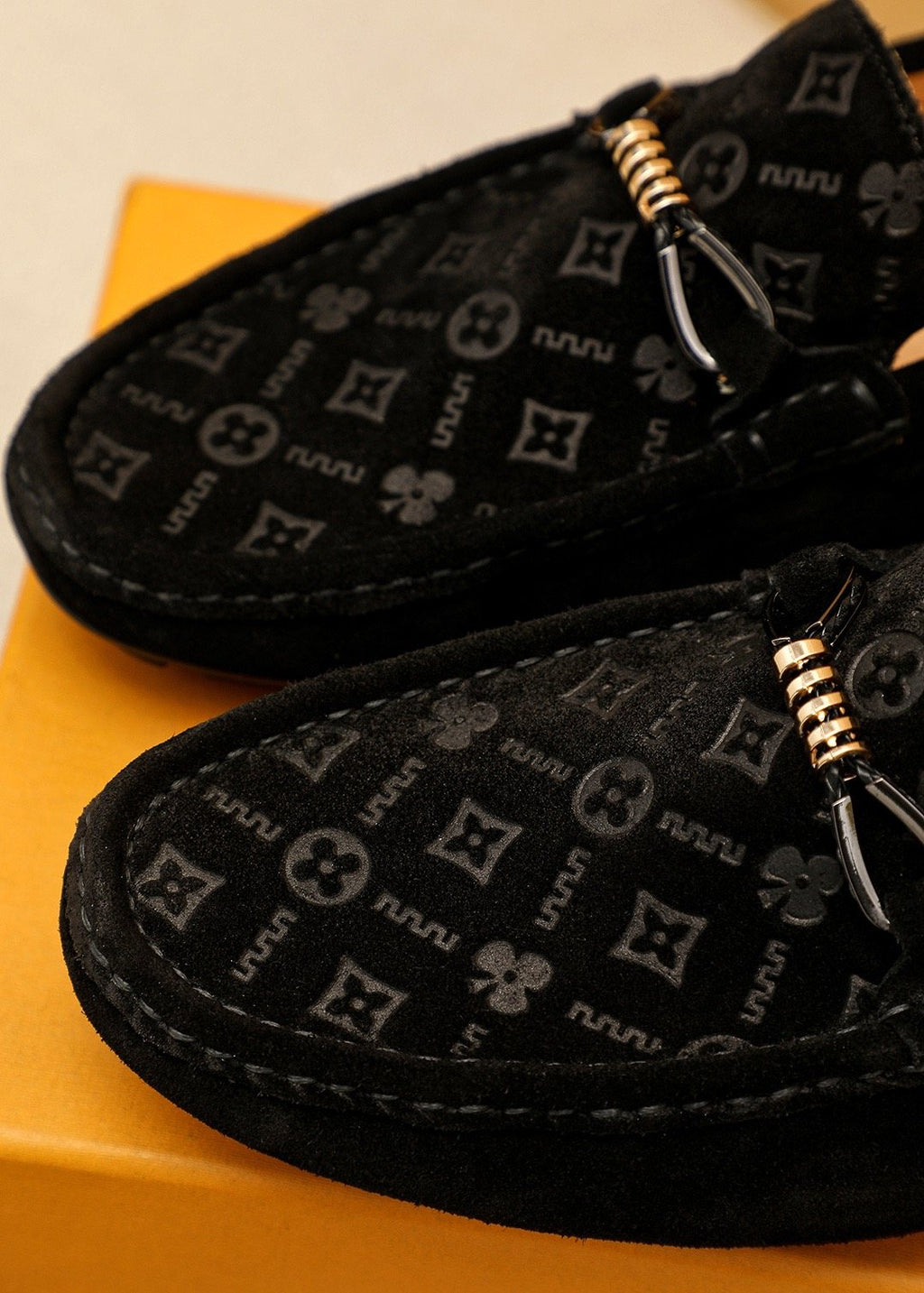Louis Vuitton Embossed Hardware Loafers — detail