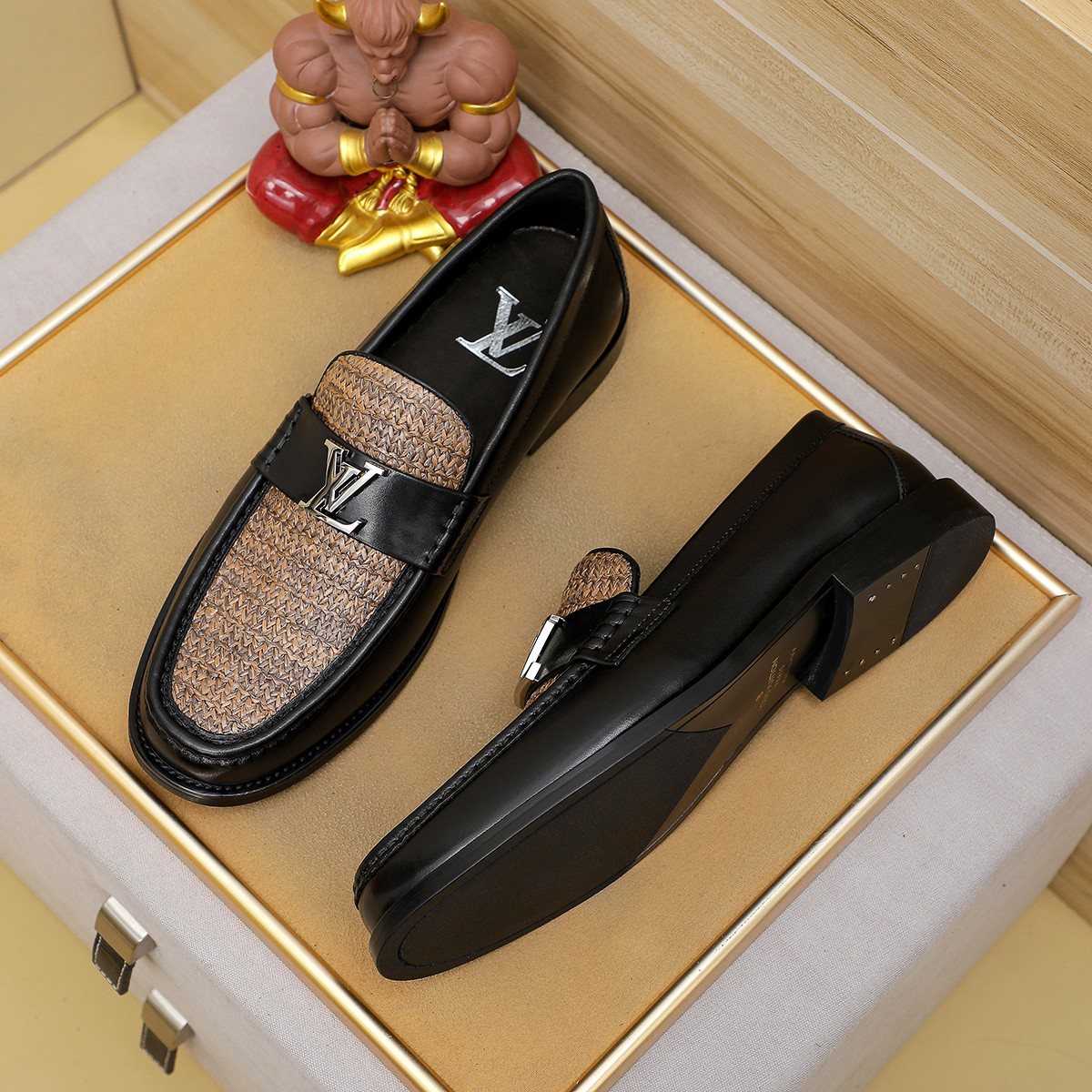 Louis Vuitton Woven Vamp Men’s Loafers — front