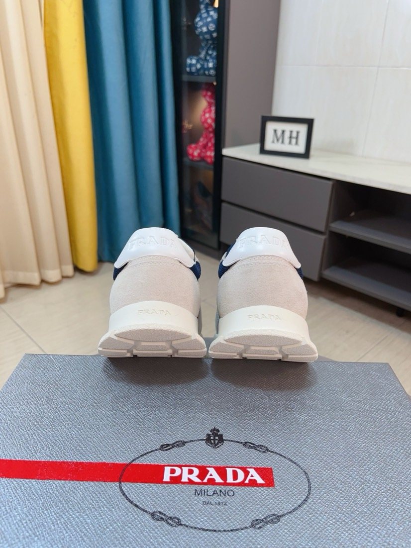 Prada Mesh Panel Lug Sole Sneakers — back