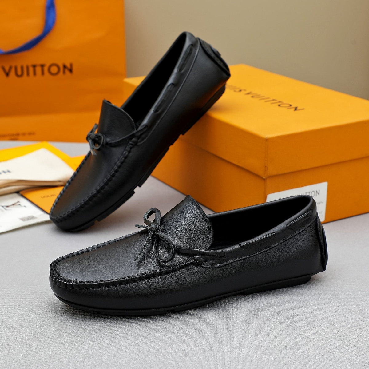 Louis Vuitton Bow Moc-Toe Loafers — side