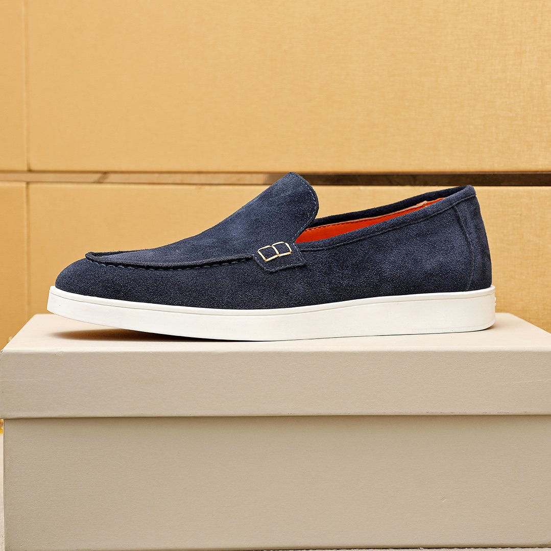 Santoni Moc-Toe Slip-On Shoes — side