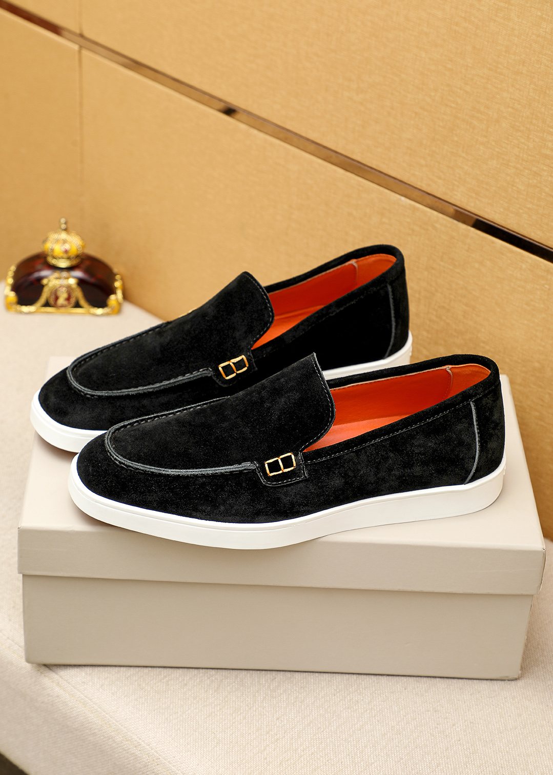 Santoni Moc-Toe Slip-On Shoes — front