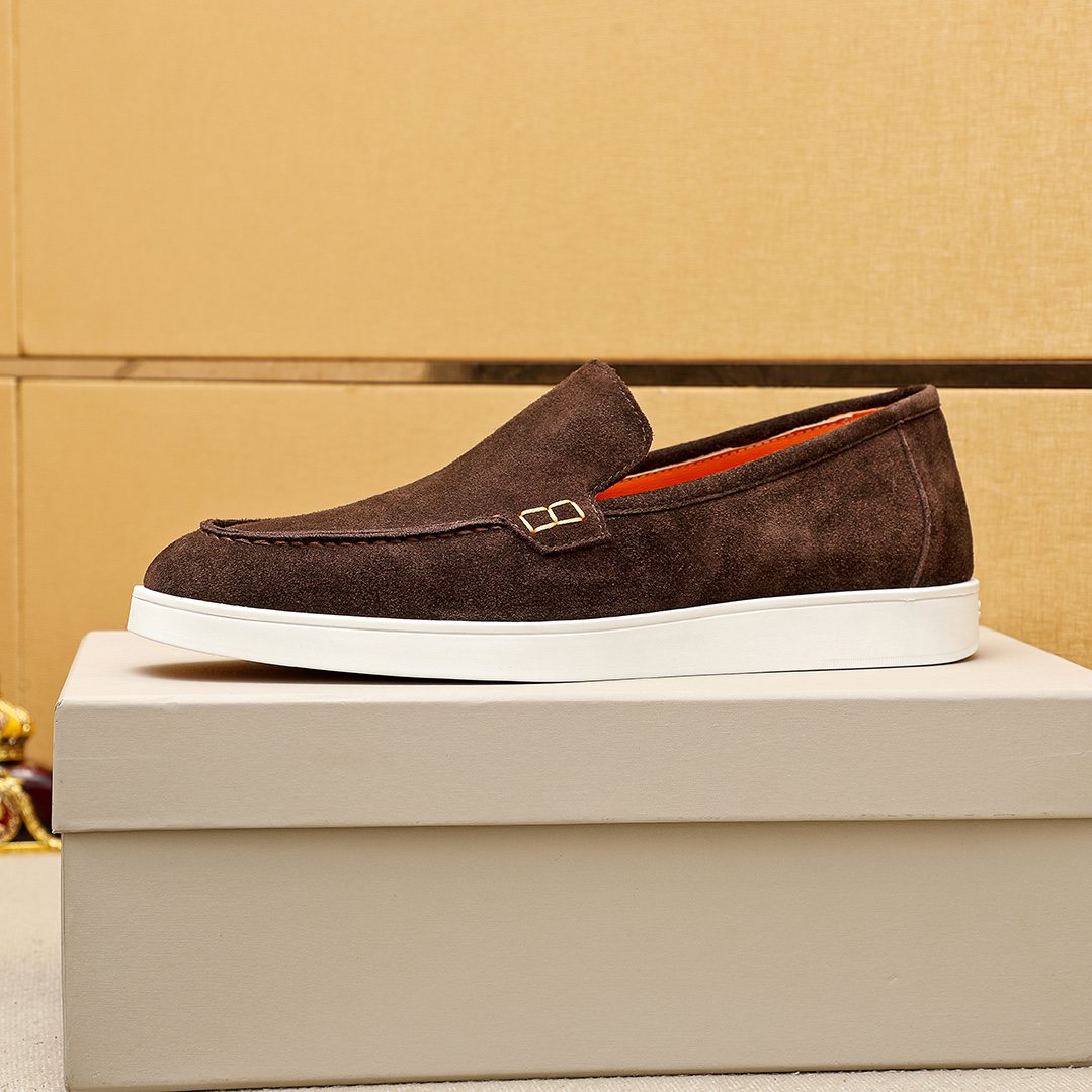 Santoni Moc-Toe Slip-On Shoes — side