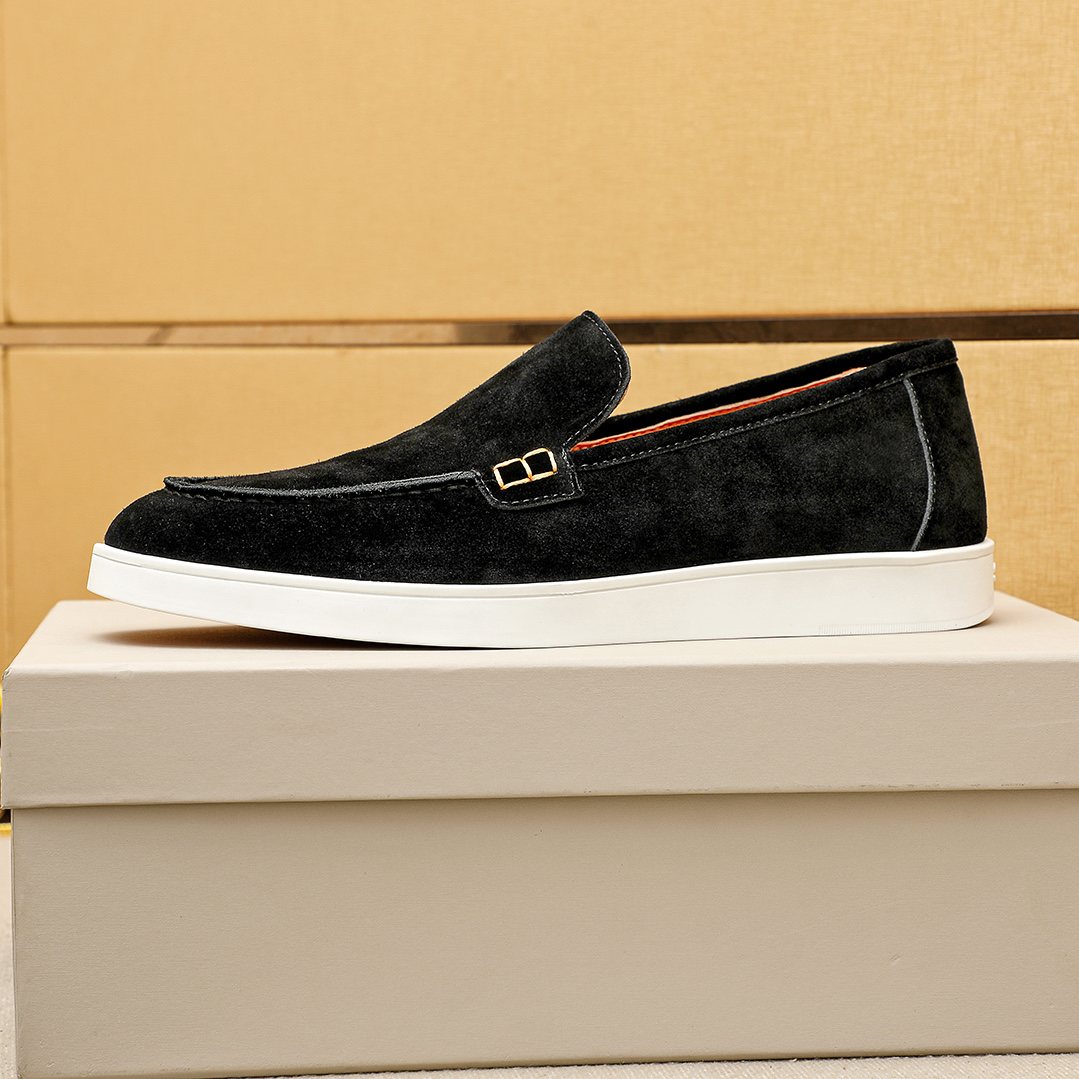 Santoni Moc-Toe Slip-On Shoes — side