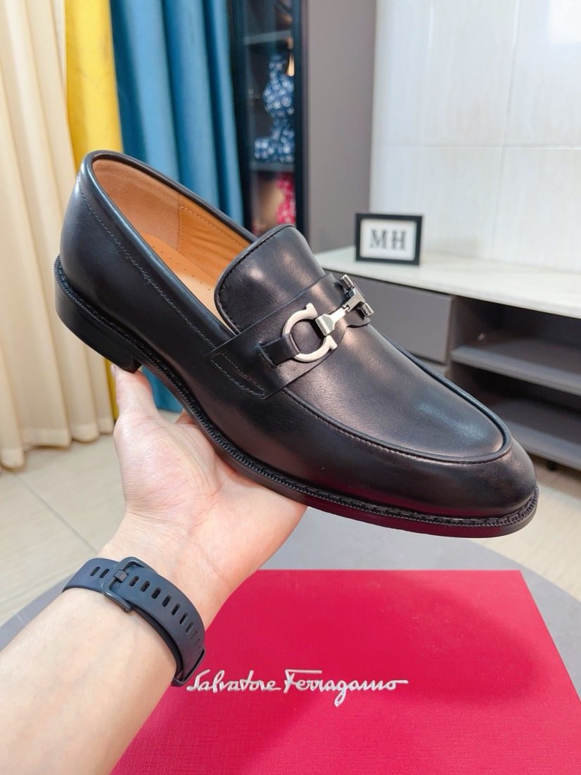 Ferragamo Men's Bit Loafers — front