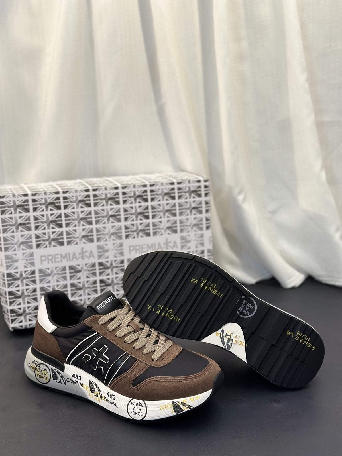 PREMIATA Panel Low-Top Sneakers — side