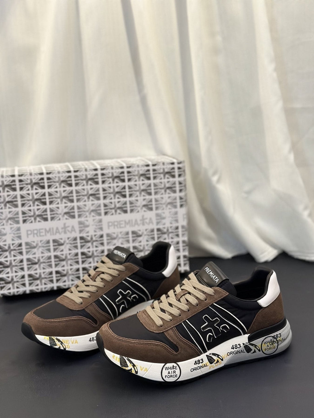 PREMIATA Panel Low-Top Sneakers — side