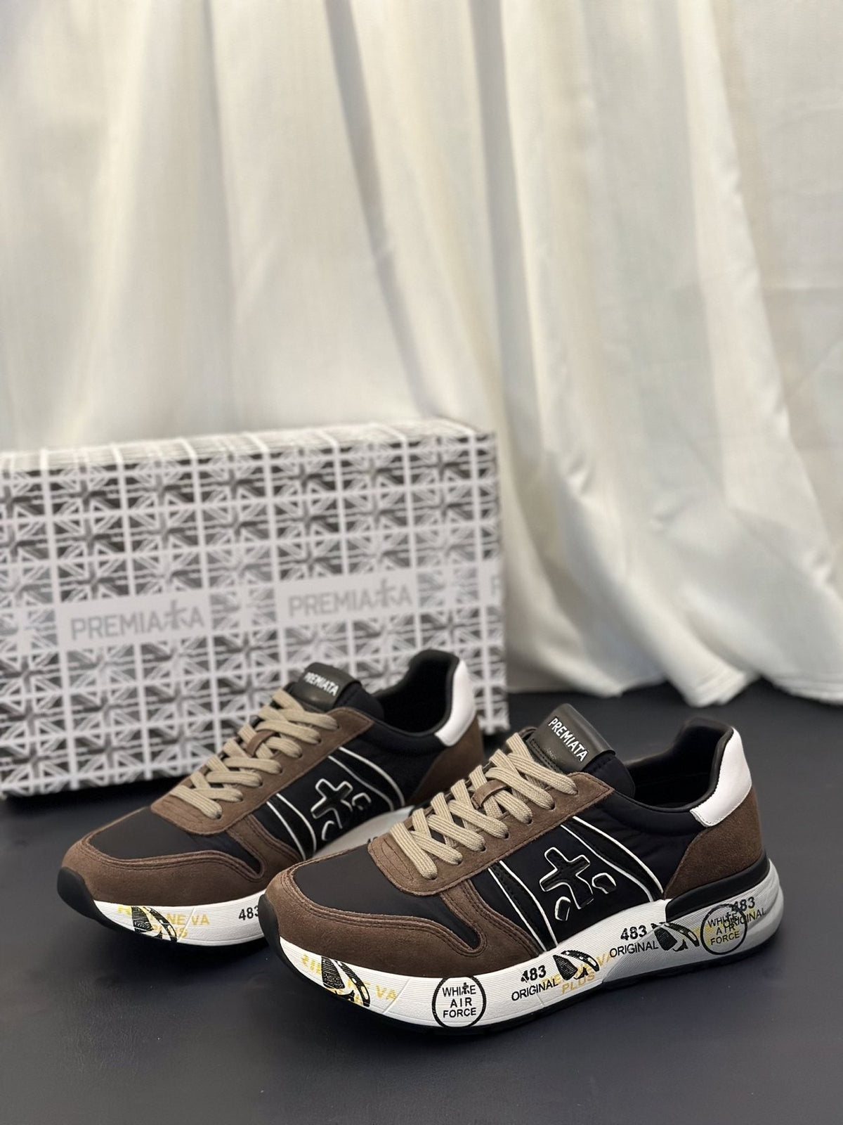 PREMIATA Panel Low-Top Sneakers — side