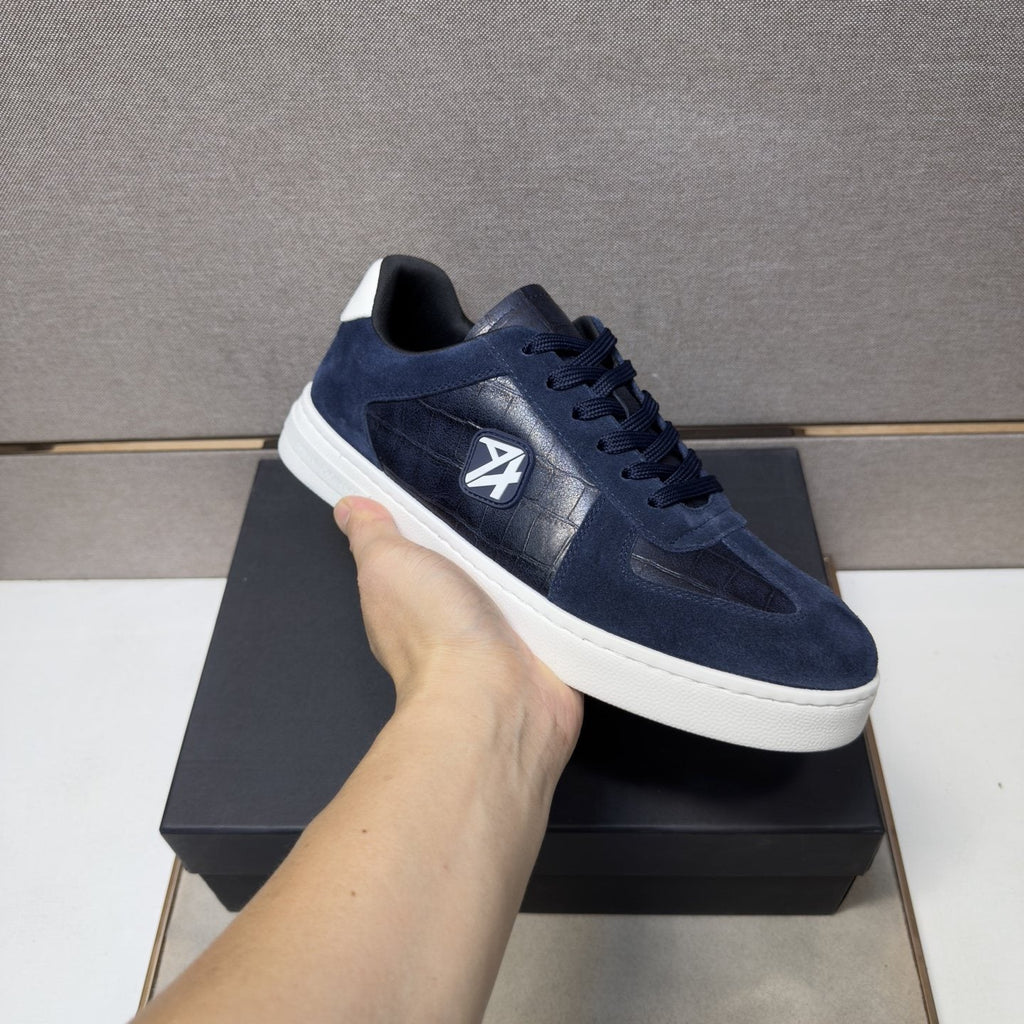 Armani Exchange Paneled Low-Top Sneakers — model