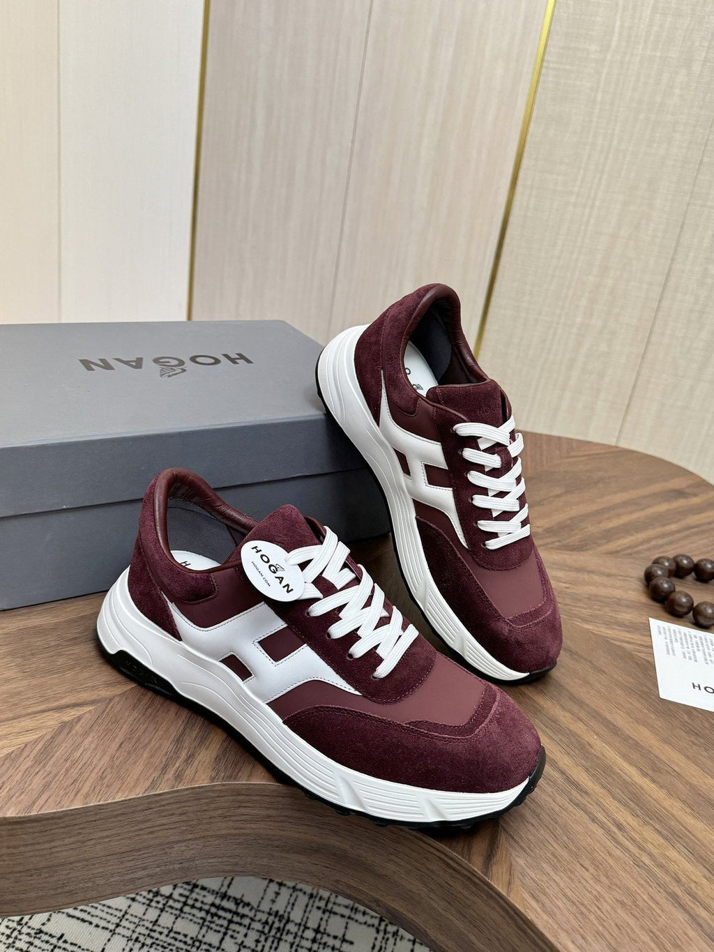 HOGAN H-Stripe Platform Sneakers — front