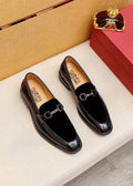 Ferragamo Silver-Hardware Bit Loafers — hero