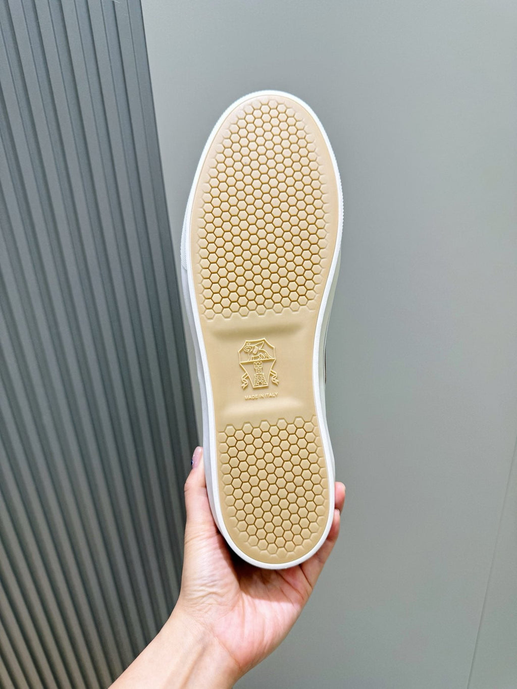 Brunello Cucinelli Leather Low-Top Sneakers — detail
