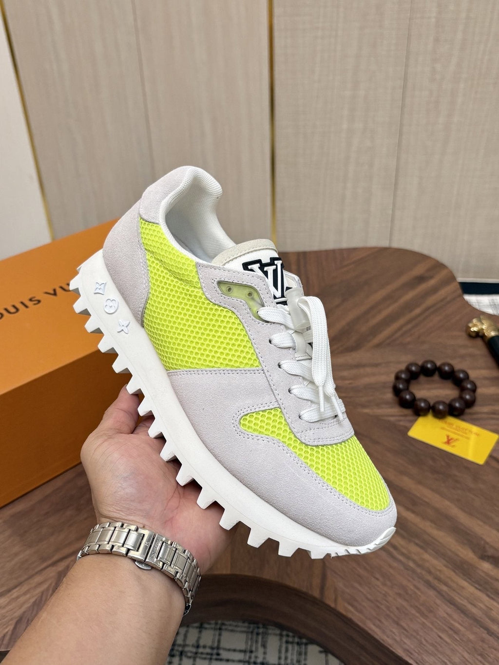 Louis Vuitton Color-Block Low-Top Sneakers — model